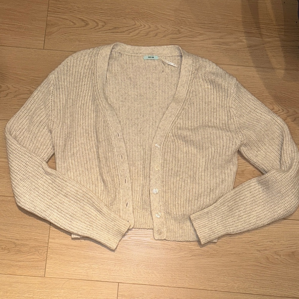 Beige Women's Cardigan Sweater